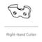Oregon Harvester Saw Chain, Replacement Cutters, Right-Hand, 3/4 in. Pitch for 11BC Series Chain, 25-Pack P24574 - alternate 1